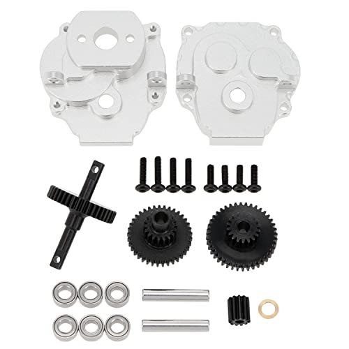 MEUS RACING TRX4M Complete Transmission Gearbox Upgrade for Traxxas Defender Bronco K10 F150 1/18 RC Crawler Car Best 1/18 RC Car Parts Silver