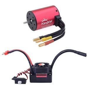 KingVal Replacement 3650 5200KV Waterproof Brushless Motor Shaft 3.175mm with 60A Brushless ESC Perfect for RC Planes Europe Enthusiasts