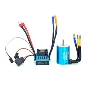 KingVal Replacement 3650 5200KV Sensorless Brushless Motor with 60A ESC for Durango RC 1/10 Scale Cars