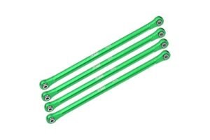 Aluminum 7075 T6 Upper Link Bar Set for Gas Powered Grave Digger RC Truck Losi 1/8 LMT 4WD Solid Axle Monster Truck Upgrades Green