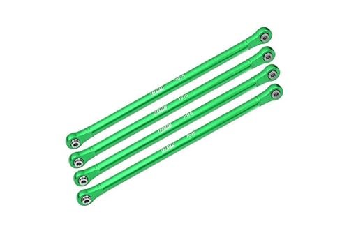 Aluminum 7075 T6 Upper Link Bar Set for Gas Powered Grave Digger RC Truck Losi 1/8 LMT 4WD Solid Axle Monster Truck Upgrades Green