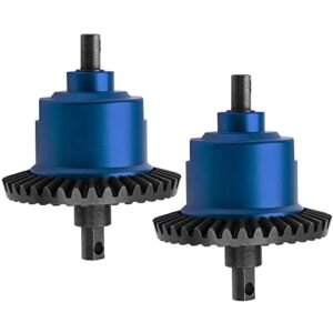 Vgoohobby 2Pcs Metal Front Rear Differential Set Upgrade Parts for Traxxas Rustler RC Car Parts Slash 4X4 VXL Stampede 4X4 VXL HQ727 1 10 Scale Blue