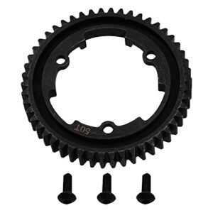 Vgoohobby Steel 50T Spur Gear 1 Mod M1 Main Gear Compatible with Traxxas 1 5 X Maxx 6S 8S 1 10 Maxx 4S 1 10 E Revo 2 0 VXL 1 7 XO 1 RC Upgrade Part for RC Willey TV Console