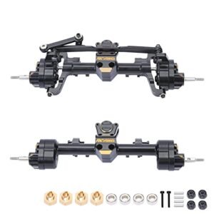 RCAWD Brass Portal Axle Set for Axial SCX24 Wrangler Bronco Gladiator C10 Deadbolt Upgrades with Steel Worm Gears