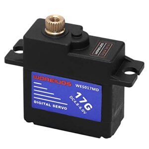 WOAEIUOS 17G RC Digital High Torque Waterproof Metal Gear Servo for Kenon RC Cars Drones and Robots