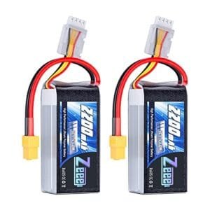 Zeee 3S Lipo Battery 2200mAh 11.1V 50C Shorty Pack with XT60 Plug for RC Car Truck Boat Drone Airplane Quadcopter Helicopter FPV Racing 3s Battery Rc Car 2 Pack