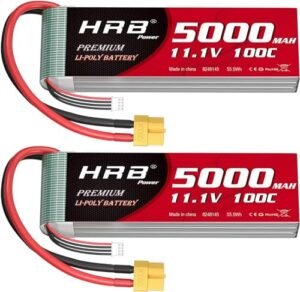 HRB 3S 5000mAh Lipo Battery XT60 100C 11.1V for Comet RC Plane RC Car Truck Boat 2 Packs