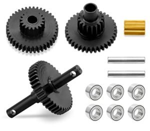 OGRC Metal Steel 16.6 1 High Range Transmission Gear Set for Weed Eater Motor RC Car TRX4M 1/18 RC Crawler