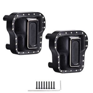 CrazyHobby Brass Diff Covers for TRX4M TRX4MT K10 High Trail F150 Bronco Defender 1/18 Crawler Car Front Rear Black Gold