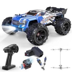 DEERC H16E Brushless Extreme High Speed RC Monster Truck 70kph 1 16 4X4 RTR Fast RC Cars for Adults All Terrains Off Road Hobby Electric Vehicle Gift for Boys 2 Li po Batteries Extreme Hobby RC