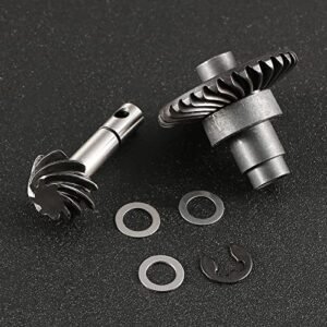 YFGXFXF Heavy Duty Bevel Gear Set, Helical Overdrive Gear 24/8T 27/8T 30/8T 33/8T Reverse Gear for 1/10 RC Crawler SCX10 II AR44/45 Capra Axle (8T-30T)