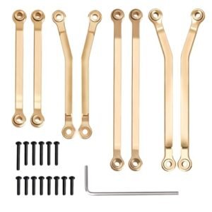 CrazyHobby Brass High Clearance Links Set for 1/18 Traxxas TRX4M Bronco Defender Crawler Upgrade Parts Best Shock Oil Weight for RC Crawler