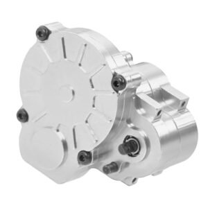 Helion RC Parts Complete Metal Transmission Gearbox with Gear for FMS FCX24 1/24 RC Crawler Upgrade Silver