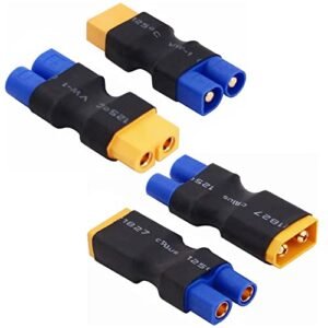Yowoo 2 Pairs No Wires RC Connector XT60 to EC3 Style Male Female Connector Adapter for RC FPV Drone Car Lipo Nimh Battery Charger ESC Best RC Nimh Battery Charger