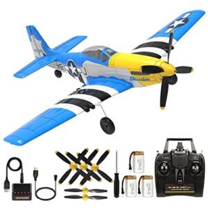 ANTSIR RC Plane P51 Mustang Fighter 4 Channel Remote Control Airplane with 6 Gyro System Ideal for Learning to Fly RC Helicopter