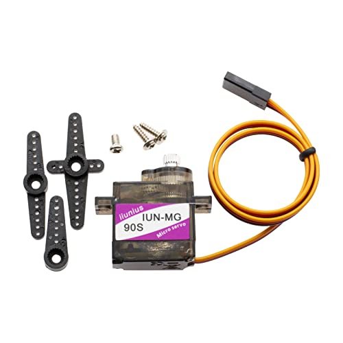 Iiunius 10pcs MG 90S 12g Metal Gear Micro Servos for 8 ch Blitzrcworks Super F4U Corsair V2 RC Warbird Airplane and Other RC Models
