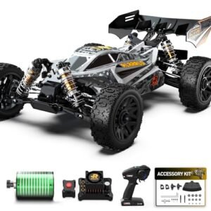 CROBOLL 1 14 Brushless Fast RC Cars for Adults Featuring Advanced RC Truck Shocks Independent ESC Top Speed 90 KPH 4X4 Hobby Off Road Remote Control Monster Truck Gold