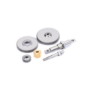 RCAWD Hardened Stainless Steel Gear Set for RC 180 370 Brushed Motor Center Gear Housing