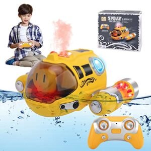 wakelnsa 2.4G RC PBR Boat Remote Control Boat for Boys and Adults with Rechargeable Battery and Dual Propeller Drive