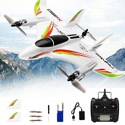 WLtoys XK X450 RC Airplane with Durable RC Plane Wing Tape 2.4G 6CH 3D6G Brushless LED Glider Fixed Wing Aircraft