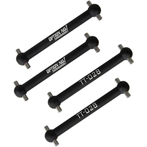 HobbyMarking Aluminum Dog Bone Drive Shaft Set for RC Willey Kitchen Tables Tamiya TT02B Chassis Upgrade Parts