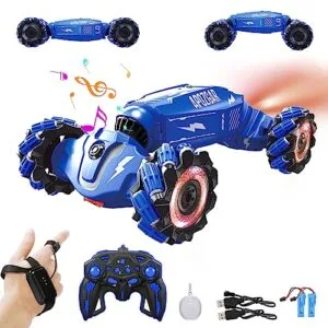 LOOZIX Exceed RC Drift Car Hand Gesture Sensing Remote Control Stunt Car with LED Lights Music and 360 Spins for Kids