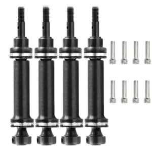 Hard Steel Custom RC Car Body Shells Front Rear Driveshaft Upgrades Parts for E Revo Mini Summit Slash 1 16 RC Car 4pcs Set Black
