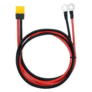 Nuofany XT60 to O Ring Terminal Cable 1M 12AWG Silicon Wire for Expo RC Lipo Battery FPV Racing Drone