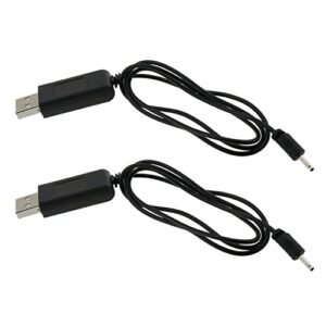 MEETOOT 2pcs USB Lipo Battery Charging Cable for UDI RC U818A Battery with 2.0 Round Plug