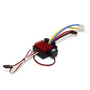 Levigo 60A RC Brushed ESC for Tamiya TT01 TT02 and Ronald Acuna RC Cars Waterproof Electronic Speed Controller with T Plug