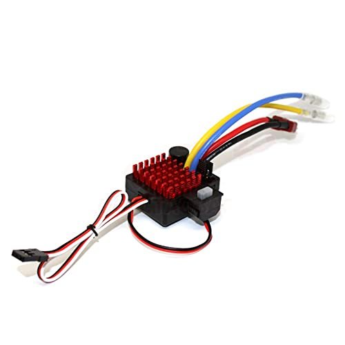 Levigo 60A RC Brushed ESC for Tamiya TT01 TT02 and Ronald Acuna RC Cars Waterproof Electronic Speed Controller with T Plug
