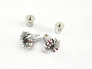 ZHIPAIJI CNC Aluminum Gimbal Stick Ends for 3D Printer RC Boat Enthusiasts Compatible with FrSky Taranis Q X7 X9D Plus M3 Silver