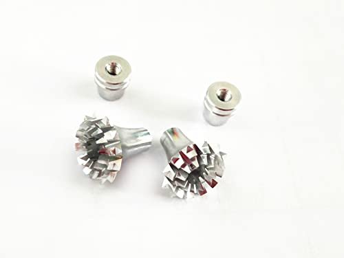 ZHIPAIJI CNC Aluminum Gimbal Stick Ends for 3D Printer RC Boat Enthusiasts Compatible with FrSky Taranis Q X7 X9D Plus M3 Silver