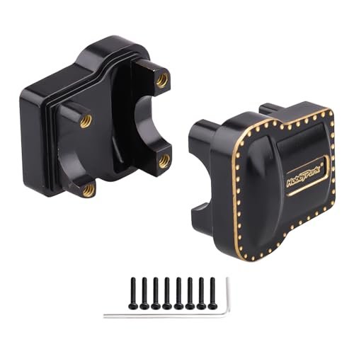 HobbyPark Brass Diff Covers Front Rear Axle Cover for TRX4M TRX4MT Upgrades 1/18 Street Stock RC Car Replacement of 9787 9738 Used for Stock Portal Axles 2 Pack
