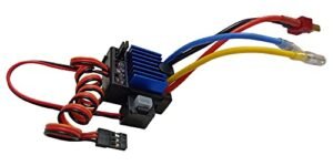Waterproof Brushed 60A ESC Electronic Speed Controller for 1/10 RC Short Course Truck Bodies Compatible with Traxxas HPI Redcat Tamiya