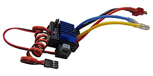 Waterproof Brushed 60A ESC Electronic Speed Controller for 1/10 RC Short Course Truck Bodies Compatible with Traxxas HPI Redcat Tamiya