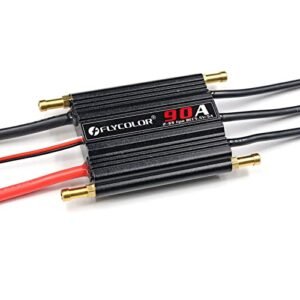 Levigo 90A RC Brushless ESC, Max 39 Inches RC Boat, Low Voltage Cut-off Protection, Waterproof & Dustproof, Suitable for Teens & Adolescents
