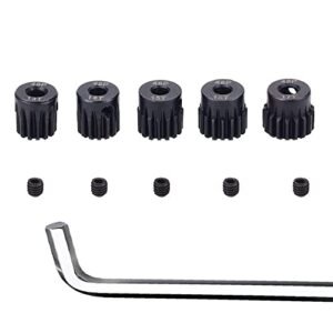 RC Willey Murphy Bed Compatible 48P Hardened Pinion Gear Set 1/8 inch Hole 13T 14T 15T 16T 17T with Hex Key 3 175mm RC Motor