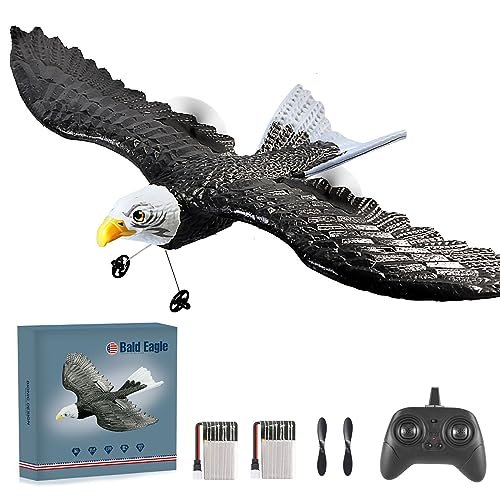 Yasola RC Plane Bird Remote Control Eagle Airplane Toy 2.4GHZ 2CH RTF with 6 Axis Gyro Stabilizer 2 Batteries Propeller for Beginners Kids Boys