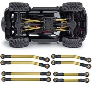 RCLIONS Scott Foil RC Tire Clearance Brass Linkage Links Set for TRX4M 1 18th Scale Crawler Car Upgrades Yellow