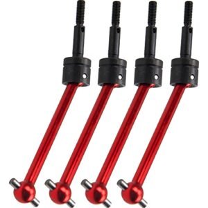 Vgoohobby 4Pcs Aluminum CVD Drive Shaft Joint for BMW E34 RC Car Tamiya TT02B TT 02B DT02 DT03 DF02 1 10 Scale Models Red