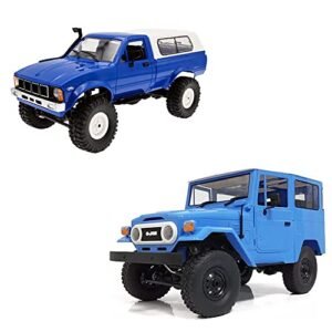The perseids RC Rock Crawler RTR RC Trucks 1/16 2.4Ghz 4x4 Off-Road RC Semi Trucks All Terrain Car, RC Crawler Remote Control Truck and RC Trailer 2CH Vehicle Climb (WPL C24+WPL C34)