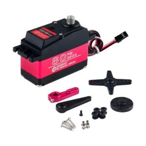 RCmall DS5180 80KG 7.4V Digital Servo, Full Metal Gear Robotic Servo IP66 Waterproof with 18T Servo Arm for 1/5 Scale RC Crawler (270 Degree)