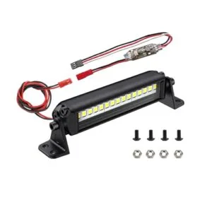 Zhongzhen RC Light Bar 15 LED 2.95 Inch Aluminum Roof Light Kit for 1/10 1/18 Scale Rock Crawler Truck RC Car Scale Accessories