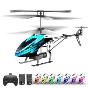 BUSSGO Electric RC Helicopters for Beginners Big Remote Control Helicopter with LED Lights 30Mins Flight Altitude Hold 3.5 Channel Easy Fly for Kids Adults Boys Girls