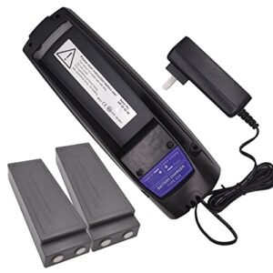 1 Pack 110V Scanreco 592 Battery Charger Type 434 with 2 Pack 7.2V 2000mAh Ni MH Batteries for EEA2512 RC400 590 592 960