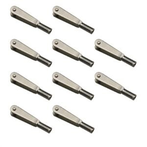 Ruiwaer 10PCS M2 Thread Clip Self Locking Metal Clevis Clips for Mini RC Wing Aircraft Models Silver
