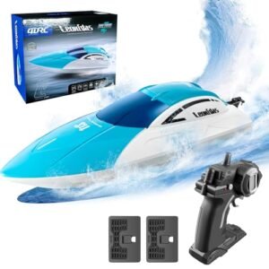 4DRC S4 Blue Mania RC Boat 2.4GHz High Speed Remote Control Watercraft with 2 Rechargeable Batteries for Adults and Kids