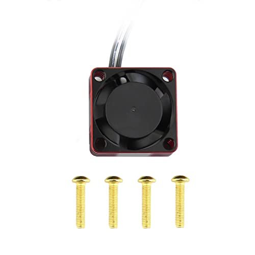 Lifehead 28000RPM Motor and ESC Cooling Fan Cooler for 1/12 Scale RC Body Aluminum Cooling Fan Red Gold 2510 3010 4010 5010