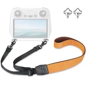 Lykus Lanyard Neck Strap Leash for DJI RC RC 2 RC Pro RC Plus Orange Strap Crown shaped Screws Compatible with DJI Mini 4 Pro Air 3 Mini 3 Pro Mavic 3 Pro Classic Perfect for Lexus RC vs BMW 4 Enthusiasts